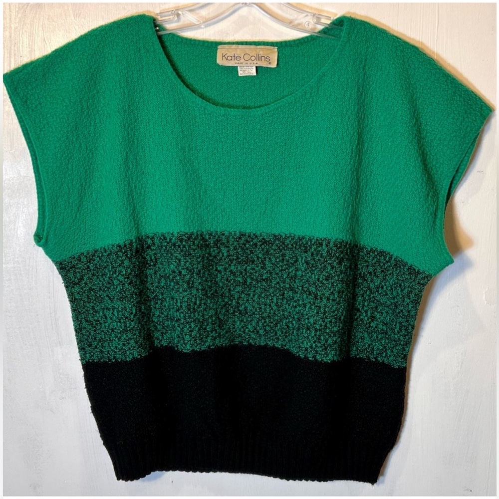 Women’s Kate Collins Short Sleeve Sweater - Vintage 80s - Made in USA - Size L